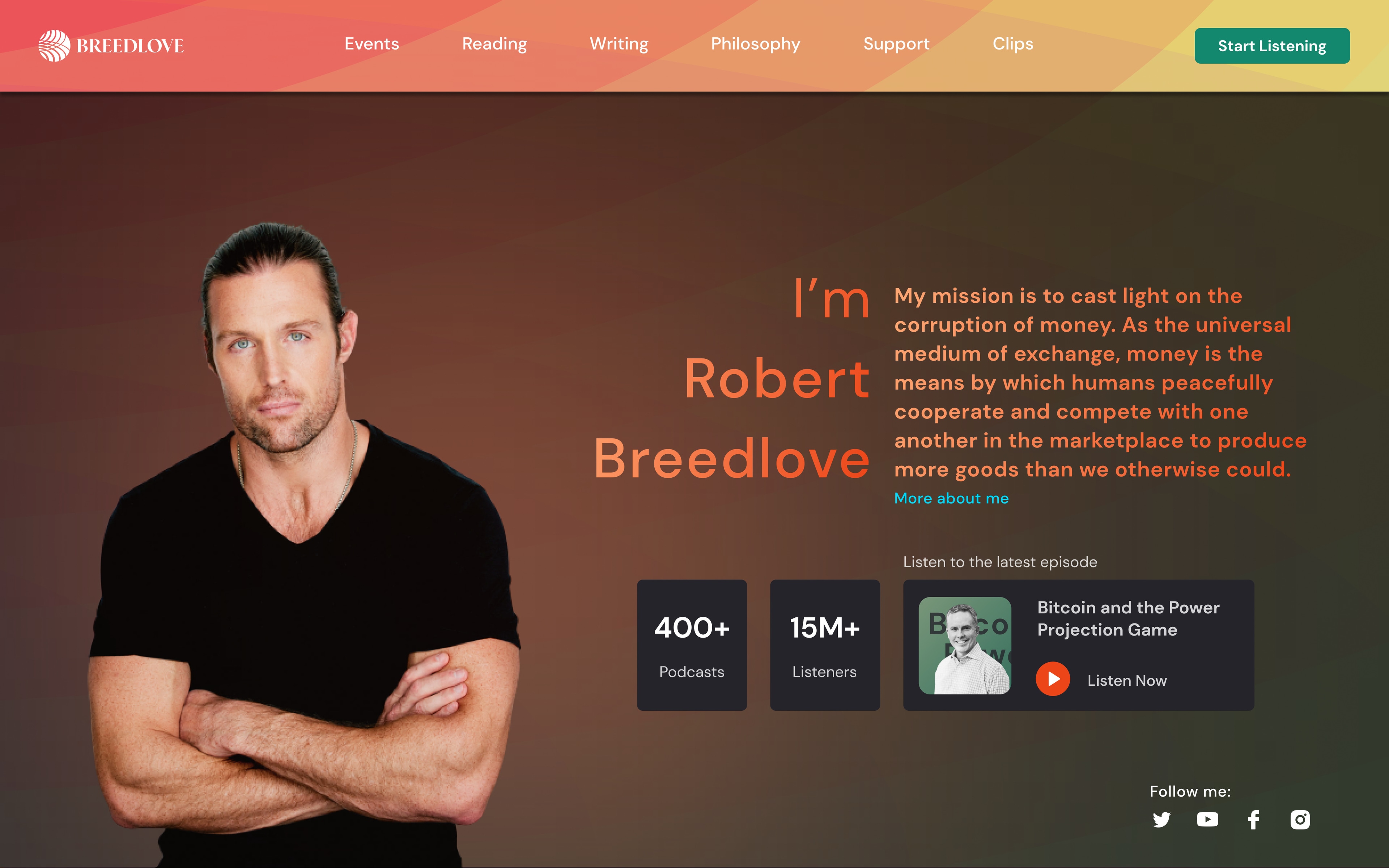 Robert Breedlove homepage — his mission, latest episode and audience