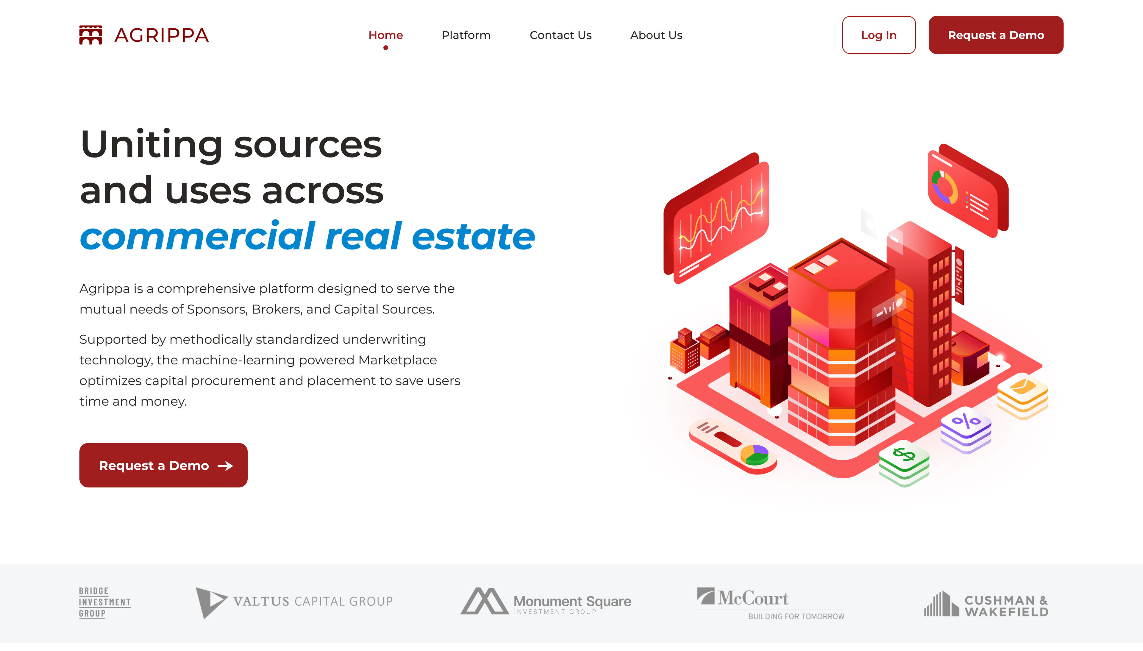 Agrippa homepage — uniting sources and uses across commercial real estate