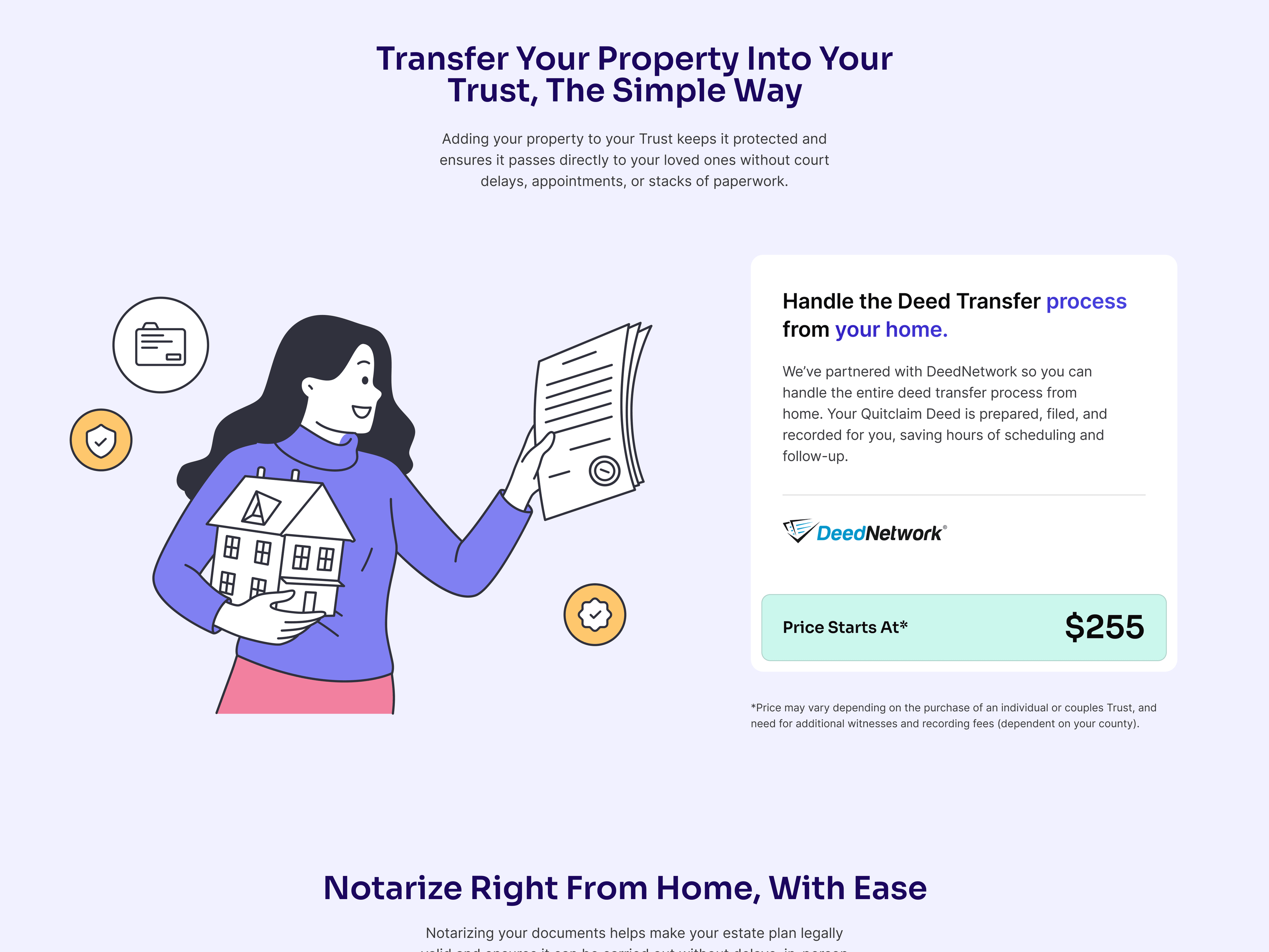 Transferring property into a Trust with DeedNetwork