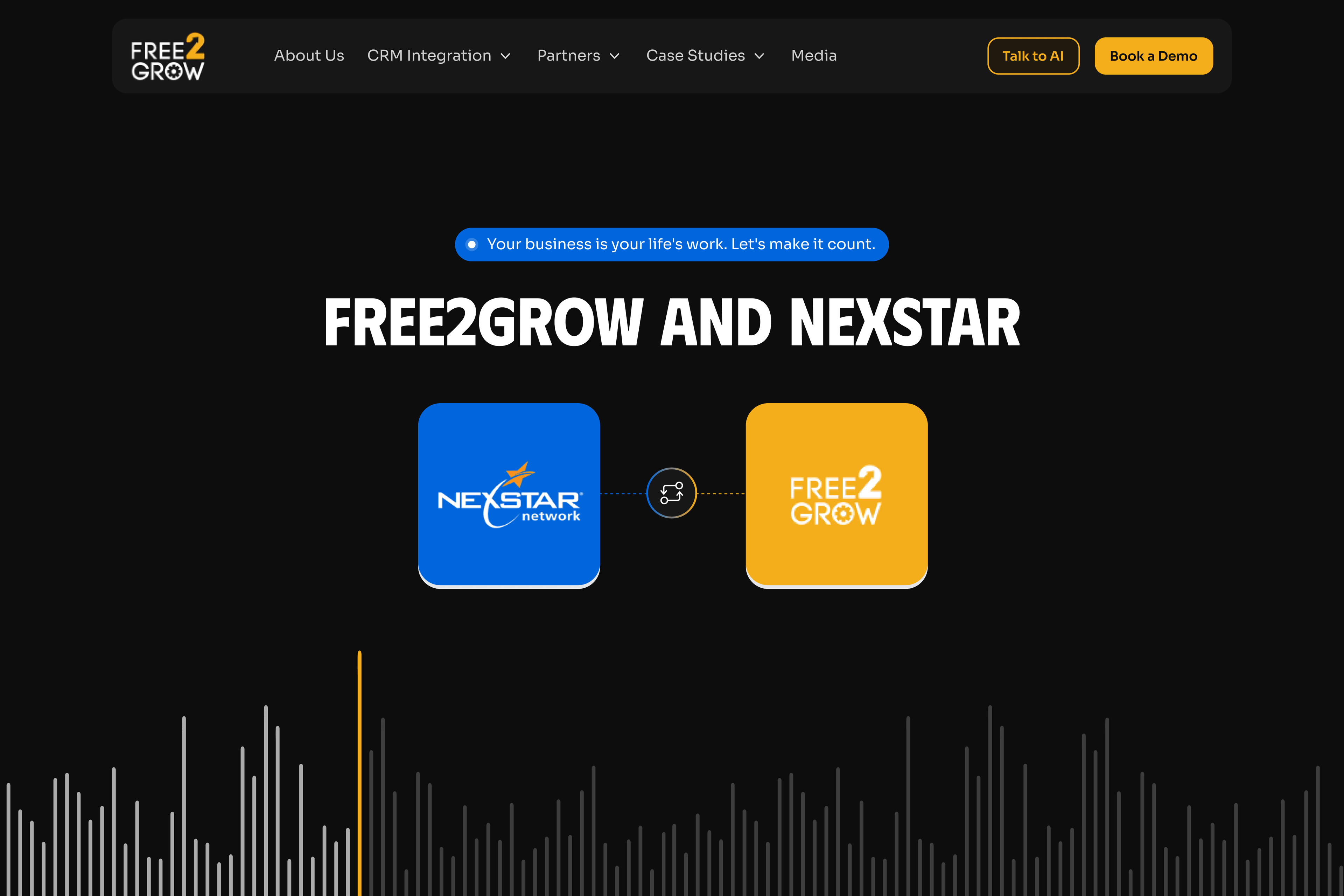 Partner page for Free 2 Grow and Nexstar