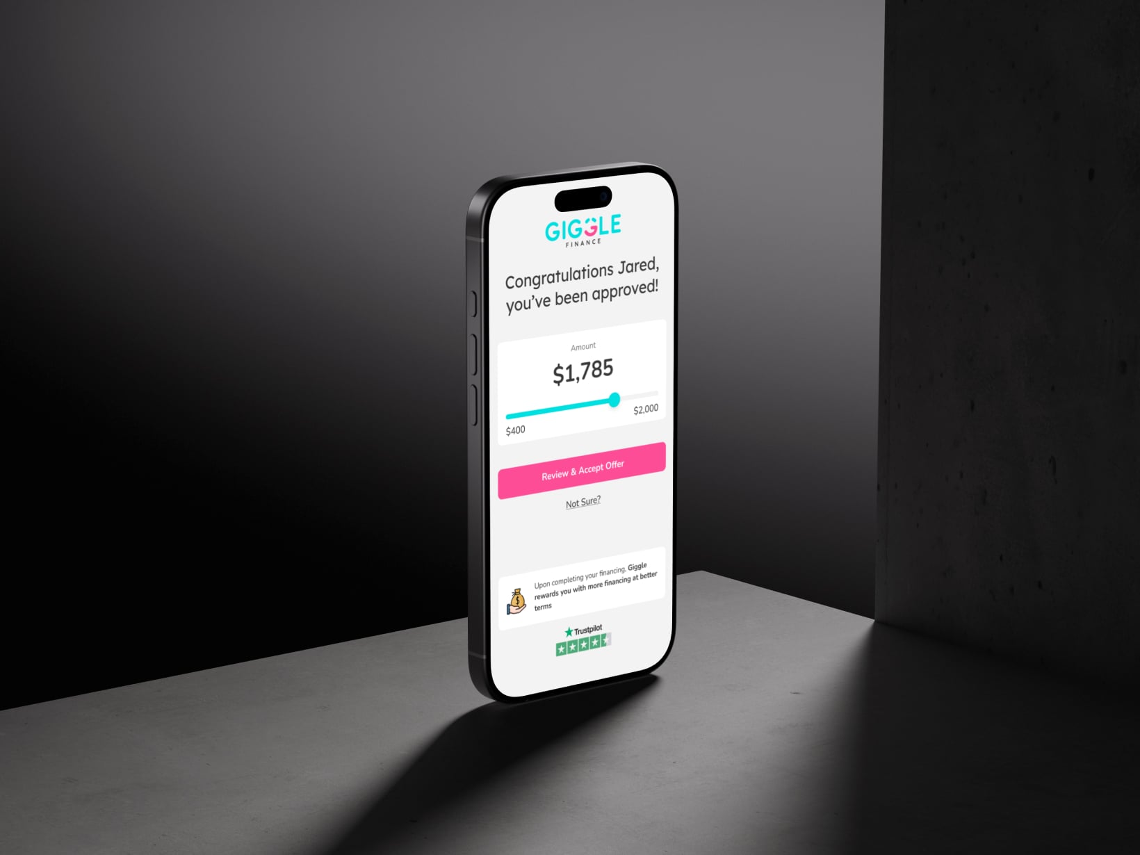Giggle Finance — design detail 1