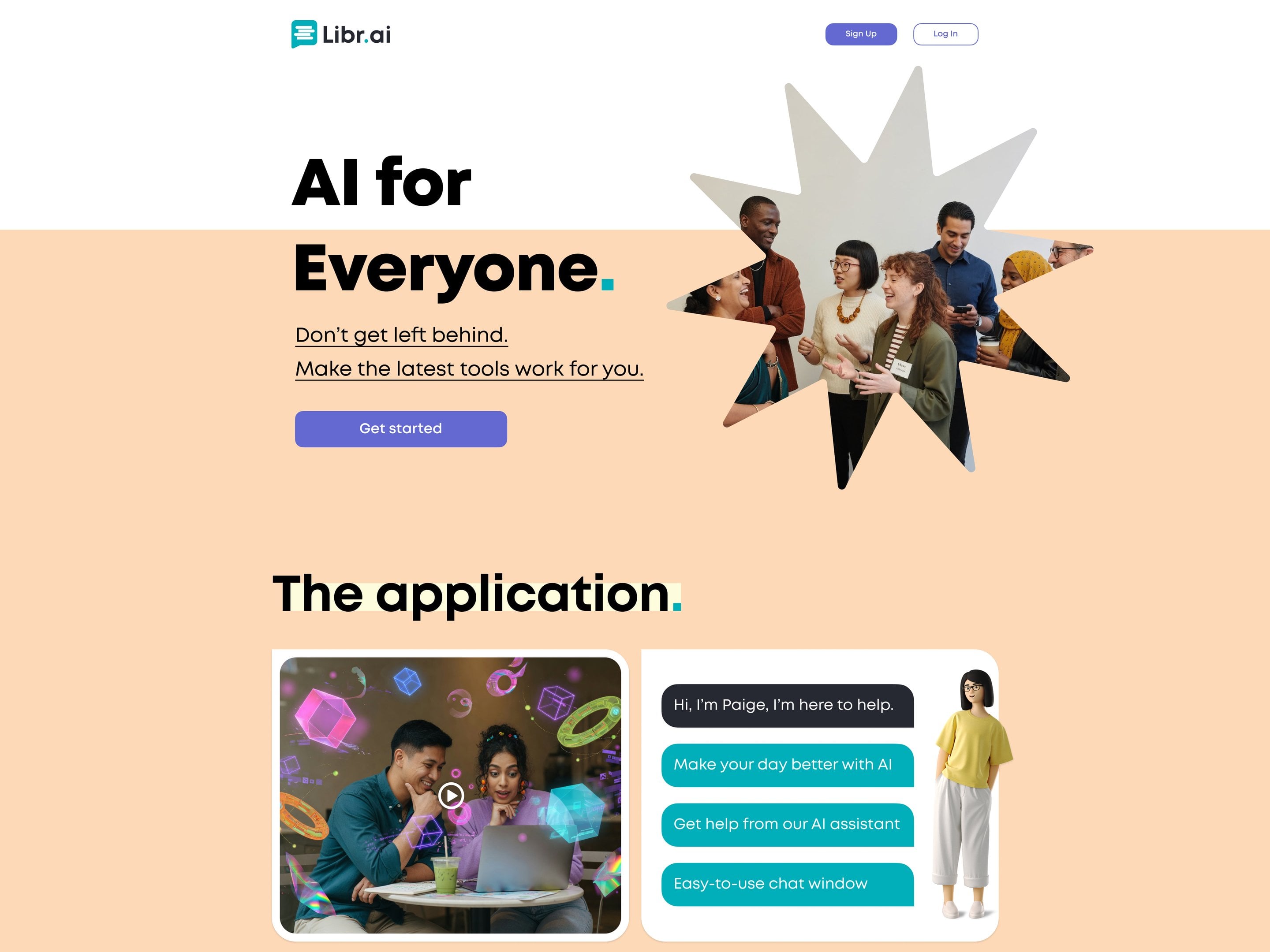 Libr AI landing page — AI for everyone