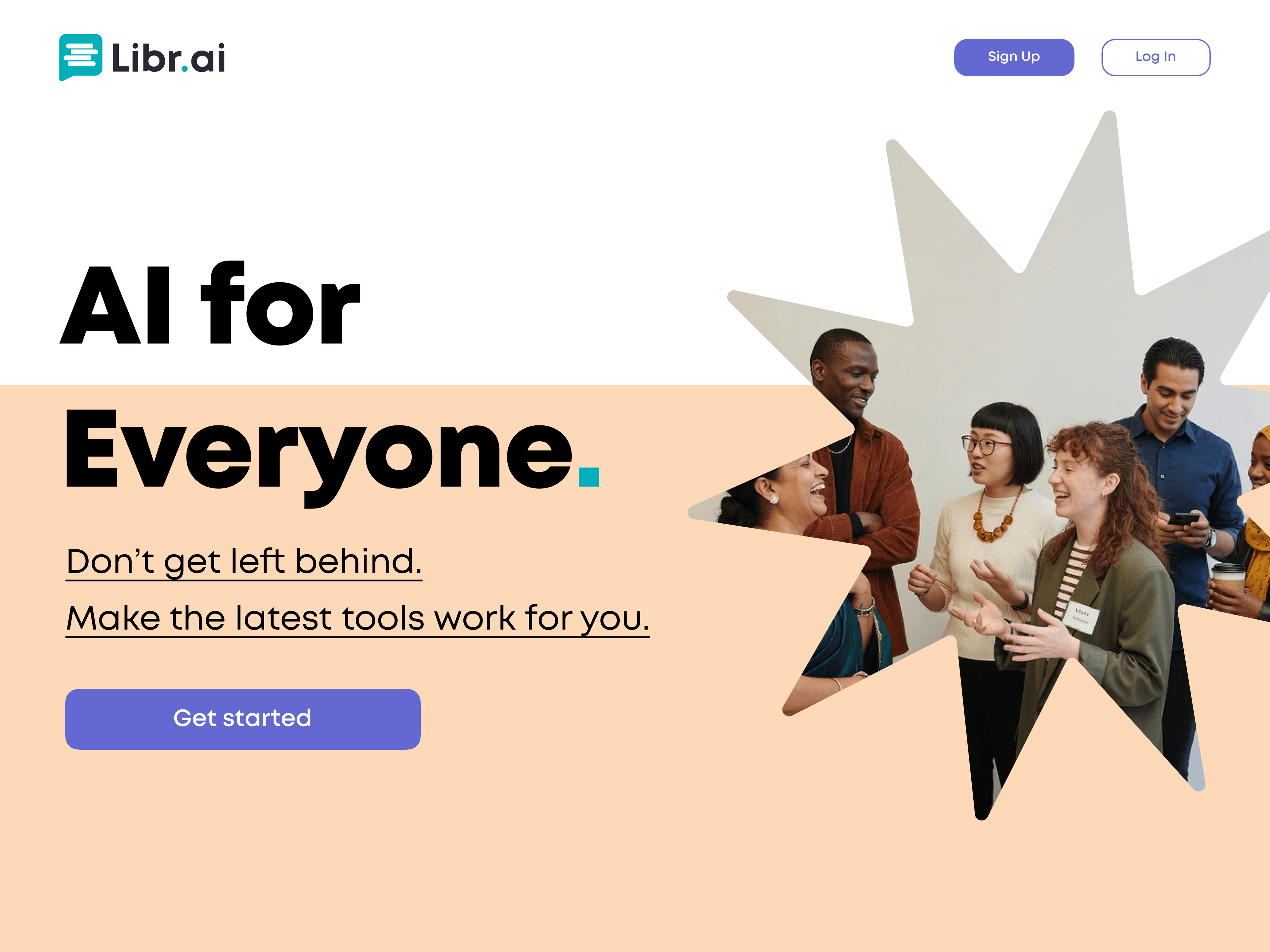 Libr AI landing page — AI for everyone